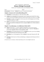 Vorschau - Klassenarbeiten - Klausur Enzymatik EF Enzymaktivität & Enzymhemmung - Seite 1