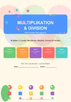 Vorschau - Arbeitsblätter - Multiplikation & Division: Mein buntes Übungsbuch - Deckblatt