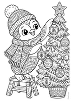 Vorschau - Mal- und Bastelvorlagen - Winter Pinguin Mandalas - Seite 3