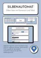 Vorschau - Spiele - Silbenautomat Deutsch Klasse 1 und 2: Digitales Programm zum Silben lesen, ohne Installation und ohne Internet - Deckblatt
