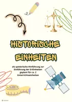 Vorschau - Stundenentwürfe - Historische Einheiten - spielerischer Einstieg SI-Einheiten - Seite 1