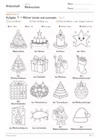 Vorschau - Arbeitsblätter - DaZ-Komplettpaket zum Thema Weihnachten, Wortschatzarbeit, Grammatik, Leseverstehen, Schreiben, Lernkontrolle und spielerische Wiederholung - Seite 2