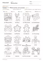 Vorschau - Arbeitsblätter - DaZ-Komplettpaket zum Thema Weihnachten, Wortschatzarbeit, Grammatik, Leseverstehen, Schreiben, Lernkontrolle und spielerische Wiederholung - Seite 3
