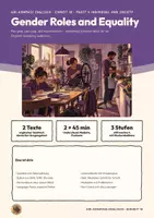 Vorschau - Unterrichtsreihen - Gender Roles Englisch Oberstufe | Unterrichtseinheit 17 Seiten mit Lösungen | Mediation, Gender Pay Gap, Equality | Abi-Kompass Englisch 18 - Seite 1