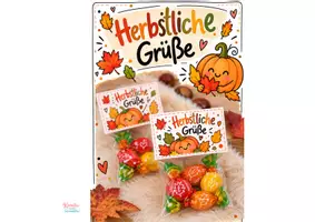 Vorschau - Mal- und Bastelvorlagen - Herbstliche Grüße – Kleine Überraschung zum Ferienstart! - Seite 1