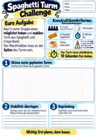 Vorschau - Arbeitsblätter - 🍝 Spaghetti-Turm-Challenge – Spannende Konstruktionsaufgabe zur Statik & Stabilität | Statisches Dreieck, Versteifungen & Teamarbeit | Praktische Aufgaben, Arbeitsblätter, Bonusaufgabe, Reflexion, Glossar, Lösungen & Präsentation | Technik Klasse 5–10 - Seite 3