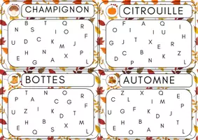 Aperçu - Apprentissages en autonomie - Retrouve les lettres - Automne - Page 2