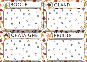 Aperçu - Apprentissages en autonomie - Retrouve les lettres - Automne - Page 3