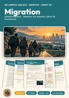 Vorschau - Unterrichtsreihen - Migration Englisch Oberstufe | Unterrichtseinheit 17 Seiten mit Lösungen | Mediation, Global Migration, Refugees | Abi-Kompass Englisch 28 - Deckblatt
