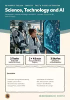 Vorschau - Unterrichtsreihen - Science Technology AI Englisch Oberstufe | Unterrichtseinheit 17 Seiten mit Lösungen | Frankenstein, Comment schreiben | Abi-Kompass Englisch 29 - Seite 1