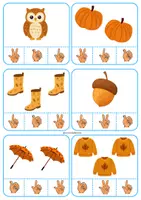Aperçu - Apprentissages en autonomie - Cartes à pinces 1 à 3 - Automne - Page 2