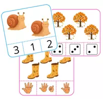 Aperçu - Apprentissages en autonomie - Cartes à pinces 1 à 3 - Automne - Page de couverture