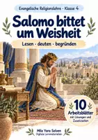Vorschau - Arbeitsblätter - Salomo bittet um Weisheit | Religion Klasse 4 Arbeitsblätter | Evangelische Religionslehre | 10 Arbeitsblätter als PDF - Deckblatt
