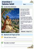 Vorschau - Arbeitsblätter - Salomo bittet um Weisheit | Religion Klasse 4 Arbeitsblätter | Evangelische Religionslehre | 10 Arbeitsblätter als PDF - Seite 2
