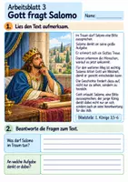Vorschau - Arbeitsblätter - Salomo bittet um Weisheit | Religion Klasse 4 Arbeitsblätter | Evangelische Religionslehre | 10 Arbeitsblätter als PDF - Seite 3