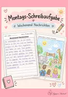 Vorschau - Arbeitsblätter - Montags-Schreibaufgabe - Deckblatt