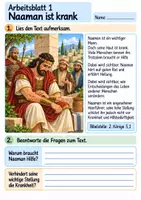 Vorschau - Arbeitsblätter - Naaman wird gesund | Religion Klasse 4 Arbeitsblätter | Evangelische Religionslehre | 10 Arbeitsblätter als PDF - Seite 1