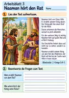 Vorschau - Arbeitsblätter - Naaman wird gesund | Religion Klasse 4 Arbeitsblätter | Evangelische Religionslehre | 10 Arbeitsblätter als PDF - Seite 3