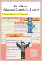 Vorschau - Spiele - Rollenlesen: Halloween Deutsch Kl. 3 und 4 - Deckblatt