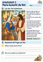 Vorschau - Arbeitsblätter - Jesus auf der Hochzeit in Kana | Religion Klasse 4 Arbeitsblätter | Evangelische Religionslehre | 10 Arbeitsblätter als PDF - Seite 2