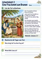 Vorschau - Arbeitsblätter - Jesus und die Frau am Brunnen | Religion Klasse 4 Arbeitsblätter | Evangelische Religionslehre | 10 Arbeitsblätter als PDF - Seite 2