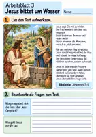 Vorschau - Arbeitsblätter - Jesus und die Frau am Brunnen | Religion Klasse 4 Arbeitsblätter | Evangelische Religionslehre | 10 Arbeitsblätter als PDF - Seite 3