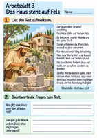 Vorschau - Arbeitsblätter - Jesus erzählt vom Haus auf Fels | Religion Klasse 4 Arbeitsblätter | Evangelische Religionslehre | 10 Arbeitsblätter als PDF - Seite 3