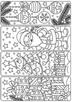 Vorschau - Mal- und Bastelvorlagen - Lesezeichen basteln Klasse 1 Winter Weihnachten Vertretungsstunde - Seite 1