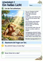 Vorschau - Arbeitsblätter - Paulus begegnet Jesus | Religion Klasse 4 Arbeitsblätter | Evangelische Religionslehre | 10 Arbeitsblätter als PDF - Seite 2