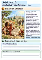Vorschau - Arbeitsblätter - Paulus begegnet Jesus | Religion Klasse 4 Arbeitsblätter | Evangelische Religionslehre | 10 Arbeitsblätter als PDF - Seite 3