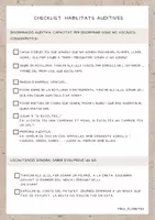 Vista previa - Para docentes: organización, planificación y formación - CHECKLIST HABILITATS AUDITIVES - página 1