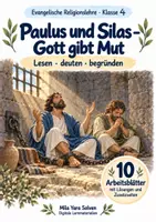 Vorschau - Arbeitsblätter - Paulus und Silas – Gott gibt Mut | Religion Klasse 4 Arbeitsblätter | Evangelische Religionslehre | 10 Arbeitsblätter als PDF - Deckblatt