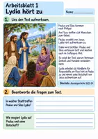 Vorschau - Arbeitsblätter - Paulus und Silas – Gott gibt Mut | Religion Klasse 4 Arbeitsblätter | Evangelische Religionslehre | 10 Arbeitsblätter als PDF - Seite 1