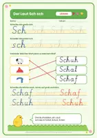 Vorschau - Unterrichtsreihen - Frühling Deutsch Klasse 1, Teil 3: Gratis-Probeseite "Der Laut Sch sch" (Auszug aus dem Set) - Seite 3