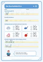 Vorschau - Unterrichtsreihen - Winter Deutsch Klasse 1, Teil 2: Gratis-Probeseite "Der Buchstabe W w" (Auszug aus dem Set) - Seite 2
