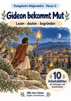 Vorschau - Arbeitsblätter - Gideon bekommt Mut | Religion Klasse 4 Arbeitsblätter | Evangelische Religionslehre | 10 Arbeitsblätter als PDF - Deckblatt