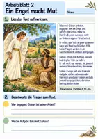 Vorschau - Arbeitsblätter - Gideon bekommt Mut | Religion Klasse 4 Arbeitsblätter | Evangelische Religionslehre | 10 Arbeitsblätter als PDF - Seite 2
