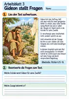 Vorschau - Arbeitsblätter - Gideon bekommt Mut | Religion Klasse 4 Arbeitsblätter | Evangelische Religionslehre | 10 Arbeitsblätter als PDF - Seite 3