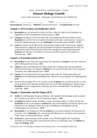 Vorschau - Klassenarbeiten - Biologie Klausur Genetik Q1/Q2 – DNA, Proteinbiosynthese, Mutationen & CRISPR (180 Min.) - Seite 1