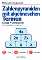 Vorschau - Arbeitsblätter - Zahlenpyramiden mit algebraischen Termen - Deckblatt