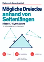 Vorschau - Arbeitsblätter - Mögliche Dreiecke anhand von Seitenlängen - Deckblatt