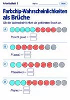 Vorschau - Arbeitsblätter - Farbchip-Wahrscheinlichkeiten als Brüche - Seite 2