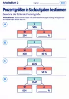 Vorschau - Arbeitsblätter - Prozentgrößen in Sachaufgaben bestimmen - Seite 2