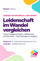 Vorschau - Arbeitsblätter - Klausur Gedichtvergleich Q2: Goethe „Willkommen und Abschied“ – zwei Fassungen im Vergleich, Sturm und Drang und Klassik - Deckblatt