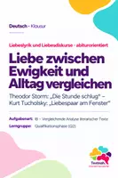 Vorschau - Arbeitsblätter - Klausur Gedichtvergleich Q2: Storm „Die Stunde schlug“ und Tucholsky „Liebespaar am Fenster“ – Liebe zwischen Ewigkeit und Alltag - Deckblatt