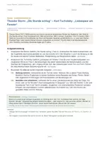 Vorschau - Arbeitsblätter - Klausur Gedichtvergleich Q2: Storm „Die Stunde schlug“ und Tucholsky „Liebespaar am Fenster“ – Liebe zwischen Ewigkeit und Alltag - Seite 2