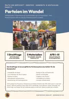 Vorschau - Unterrichtsreihen - Parteien Parteiensystem Politik Oberstufe | Unterrichtseinheit 17 Seiten mit Lösungen | Volksparteien, Populismus, Karikatur | Kontrovers gedacht 1.3 - Seite 1