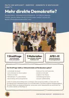 Vorschau - Unterrichtsreihen - Direkte Demokratie Politik Oberstufe | Unterrichtseinheit 17 Seiten mit Lösungen | Volksentscheid, Bürgerrat, Pro-Contra-Debatte | Kontrovers gedacht 1.5 - Seite 1