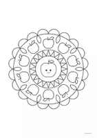 Vorschau - Arbeitsblätter - Herbst-Mandalas 2: Apfelernte, Kürbisfest, Regentanz | 3 ganzseitige Mandalas zum Ausmalen | Klasse 1–2 | Kunst - Seite 1