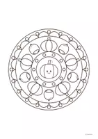 Vorschau - Arbeitsblätter - Herbst-Mandalas 2: Apfelernte, Kürbisfest, Regentanz | 3 ganzseitige Mandalas zum Ausmalen | Klasse 1–2 | Kunst - Seite 2